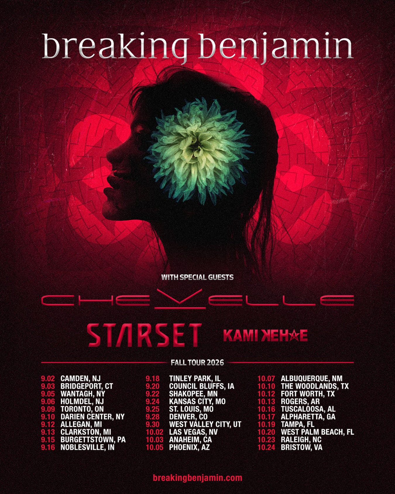 Breaking Benjamin Tour Poster 2026